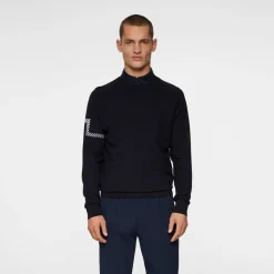 J.Lindeberg Heath Knitted Sweater Blå JL Navy Sale