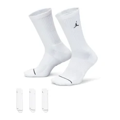 Nike Jordan Everyday Crew Socks 3 Pairs Vit White-Black Outlet