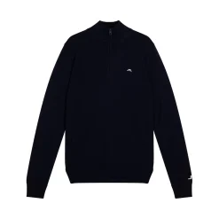 J.Lindeberg Kian Zipped Golf Sweater Blå JL Navy Clearance