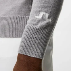 J.Lindeberg Kian Zipped Golf Sweater Grå Grey Melange