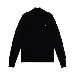J.Lindeberg Kian Zipped Golf Sweater Svart Black Outlet