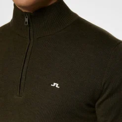 J.Lindeberg Kian Zipped Sweater Forest-Green Online