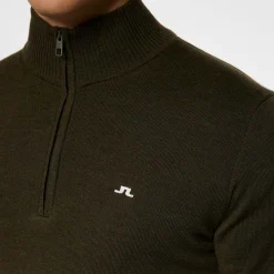J.Lindeberg Kian Zipped Sweater Forest-Green Online