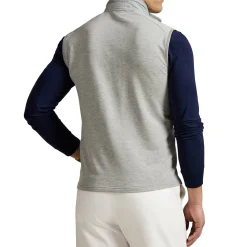 Ralph Lauren Knit Full Zip Vest Performance Wool Andover Heather Best