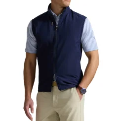 Ralph Lauren Knit Full Zip Vest Tech Terry Refined Navy Discount