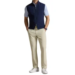 Ralph Lauren Knit Full Zip Vest Tech Terry Refined Navy Discount