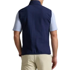 Ralph Lauren Knit Full Zip Vest Tech Terry Refined Navy Discount