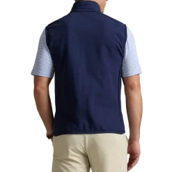 Ralph Lauren Knit Full Zip Vest Tech Terry Refined Navy Discount