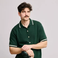 Local Rule Knit Polo Grön Green Online