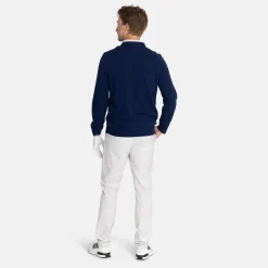 Lyle & Scott Lambswool Blend Crew Bright Navy (X929) Best
