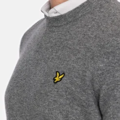 Lyle & Scott Lambswool Blend Crew Grey Sidewalk (X930) Outlet