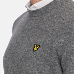 Lyle & Scott Lambswool Blend Crew Grey Sidewalk (X930) Outlet