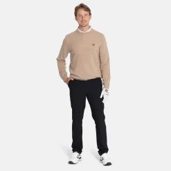 Lyle & Scott Lambswool Blend Crew Beige Beige (Oatmeal X931) Discount