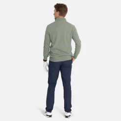 Lyle & Scott Lambswool Blend Quarter Zip Green Sage L (X932) Outlet