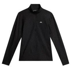 J.Lindeberg Lauryn Quarter Zip Mid Layer Svart Black Hot