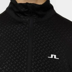 J.Lindeberg Lauryn Quarter Zip Mid Layer Svart Black Hot