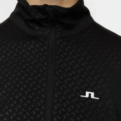 J.Lindeberg Lauryn Quarter Zip Mid Layer Svart Black Hot