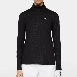 J.Lindeberg Lauryn Quarter Zip Mid Layer Svart Black Hot