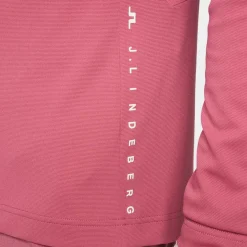 J.Lindeberg Leon Quarter Zip Mid Layer Rose-Wine Discount