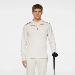 J.Lindeberg Leon Quarter Zip Mid Layer Moonbeam Discount
