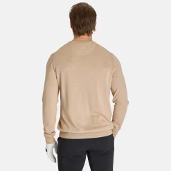 Callaway Ls V-Neck Merino Beige Heather Discount