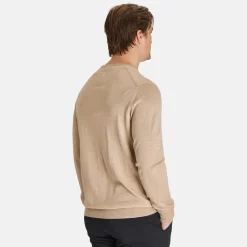 Callaway Ls V-Neck Merino Beige Heather Discount