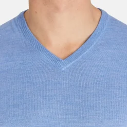 Callaway Ls V-Neck Merino Chambray Htr