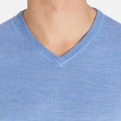 Callaway Ls V-Neck Merino Chambray Htr