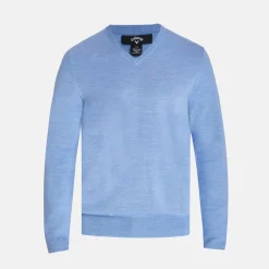 Callaway Ls V-Neck Merino Chambray Htr