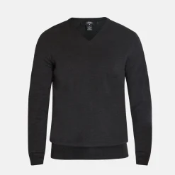 Callaway Ls V-Neck Merino Grå Dark Caviar Heather