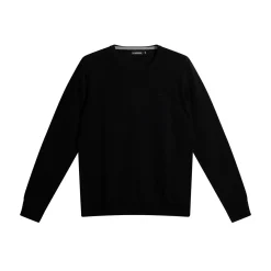 J.Lindeberg Lyle Merino Crew Neck Sweater Svart Black Hot