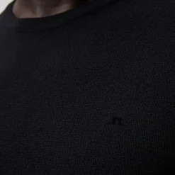 J.Lindeberg Lyle Merino Crew Neck Sweater Svart Black Hot