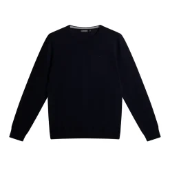 J.Lindeberg Lyle Merino Crew Neck Sweater Blå Navy Discount