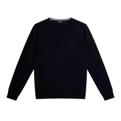 J.Lindeberg Lyle Merino Crew Neck Sweater Blå Navy Discount