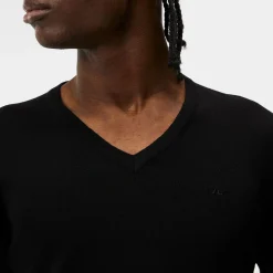 J.Lindeberg Lymann Merino V-Neck Sweater Svart Black Online