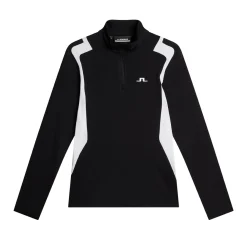 J.Lindeberg Mae Quarter Zip Mid Layer Svart Black Sale
