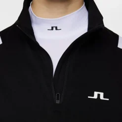 J.Lindeberg Mae Quarter Zip Mid Layer Svart Black Sale