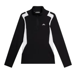 J.Lindeberg Mae Quarter Zip Mid Layer Svart Black Sale