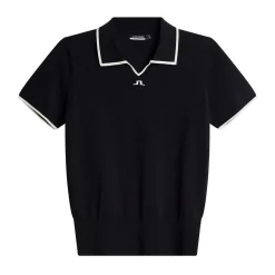 J.Lindeberg Malva Knitted Polo Shirt Blå JL Navy Outlet