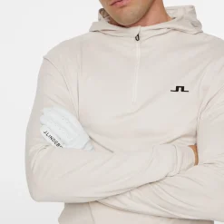 J.Lindeberg Mario Quarter Zip Hood Moonbeam Outlet