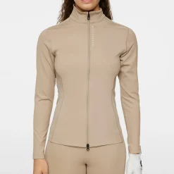 J.Lindeberg Mel Zip Mid Layer Vintage-Khaki Discount