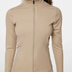 J.Lindeberg Mel Zip Mid Layer Vintage-Khaki Discount