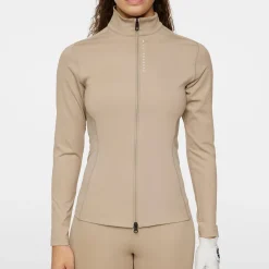 J.Lindeberg Mel Zip Mid Layer Vintage-Khaki Discount