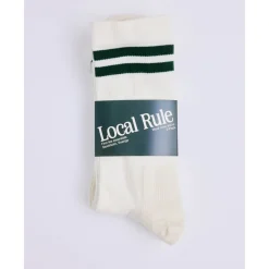 Local Rule Merino Socks Green Stripe Best