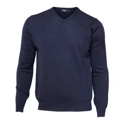 Ivanhoe Merino V-Neck Blå Navy (022) Outlet