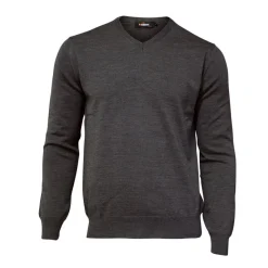Ivanhoe Merino V-Neck Grå Grafitgrå (055) Discount