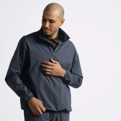 Cross Sportswear M Essex Windbreaker 1/4 Zip Blå Navy (498) Outlet