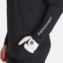 Peak Performance M Half Zip Baselayer Black-Motion Grey- Hot