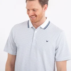 Callaway Mini Stripe Polo Vit Vit (100) New