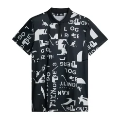 J.Lindeberg Miro Print Polo JL x Kangol JL Kangol Black White M Best